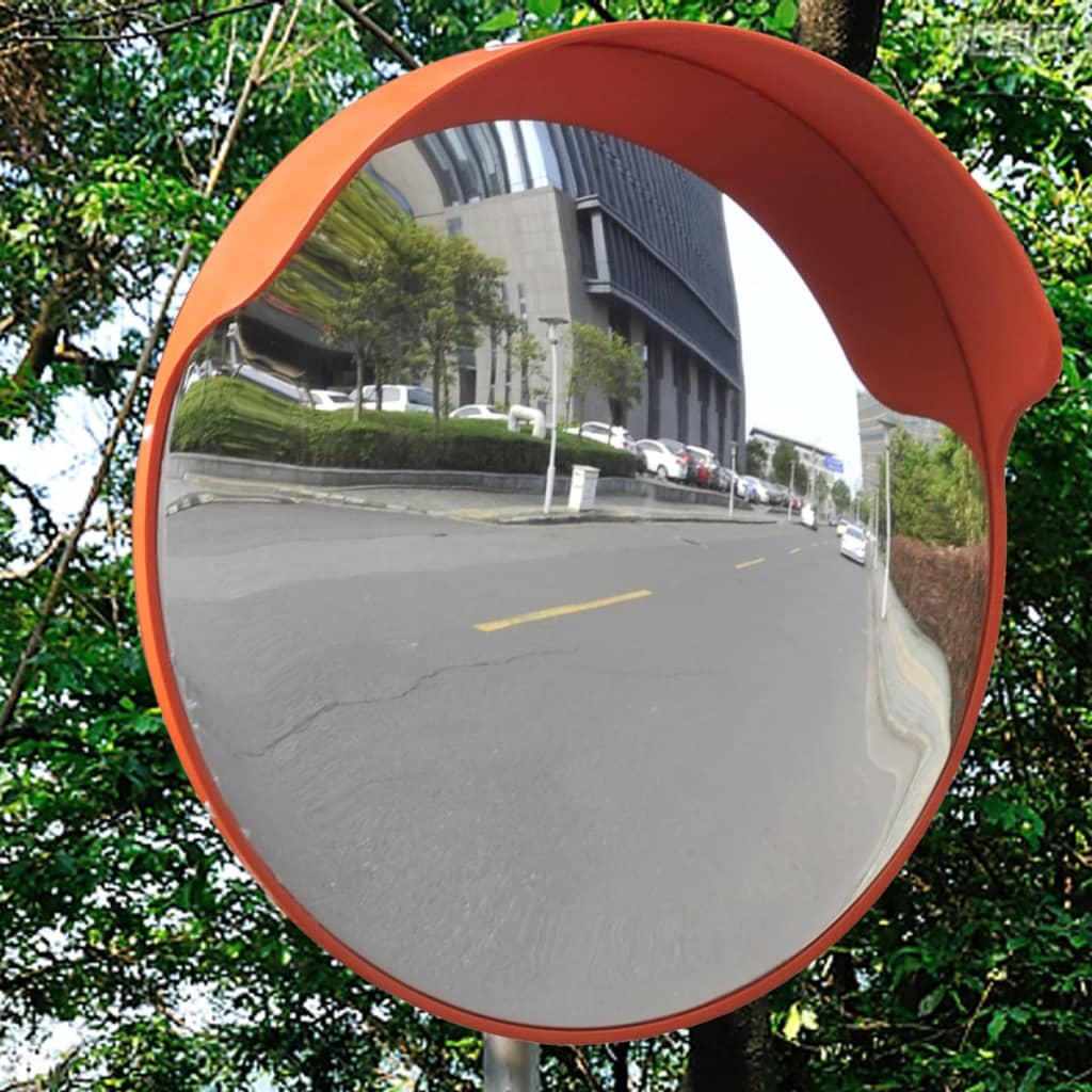 Convex Traffic Mirror PC Plastic Orange Outdoor