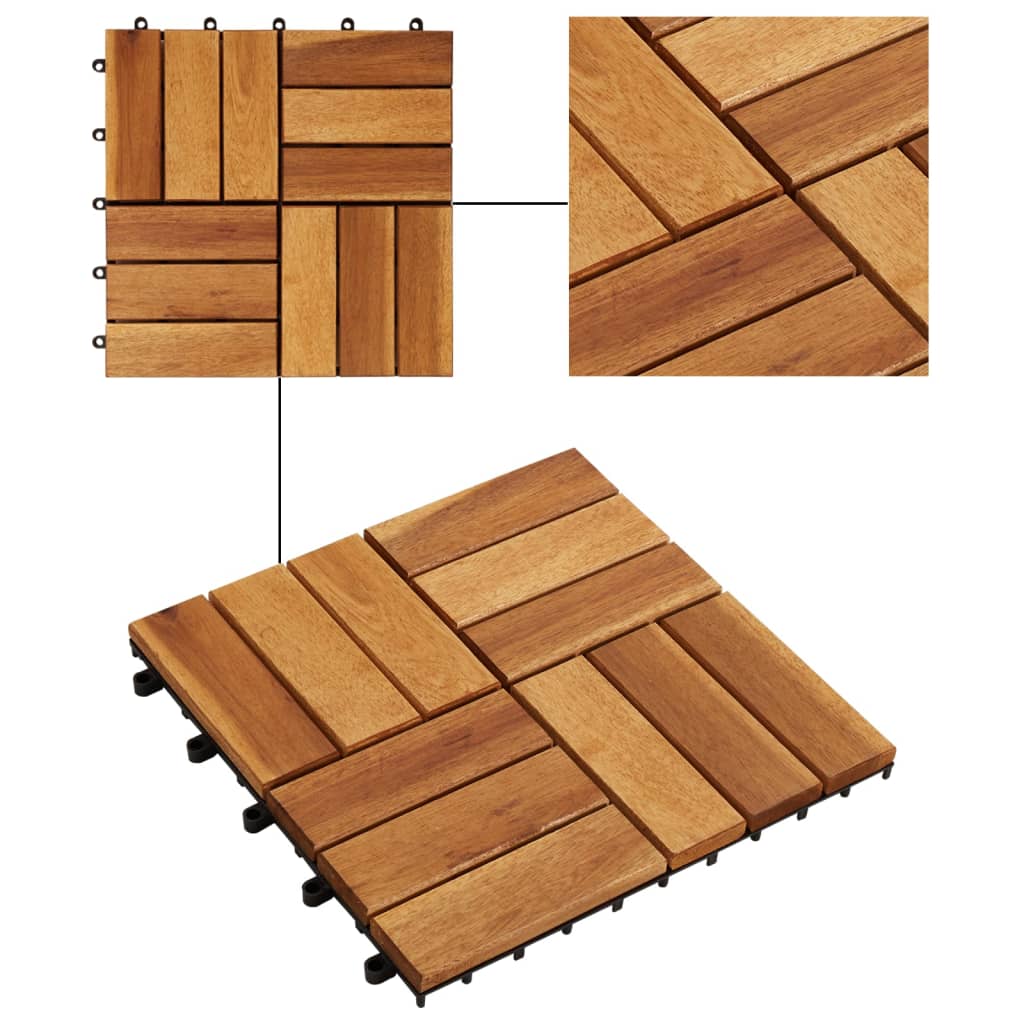 Decking Tiles  Acacia Set of 20