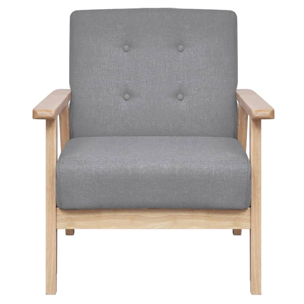 Armchair Light Grey Fabric