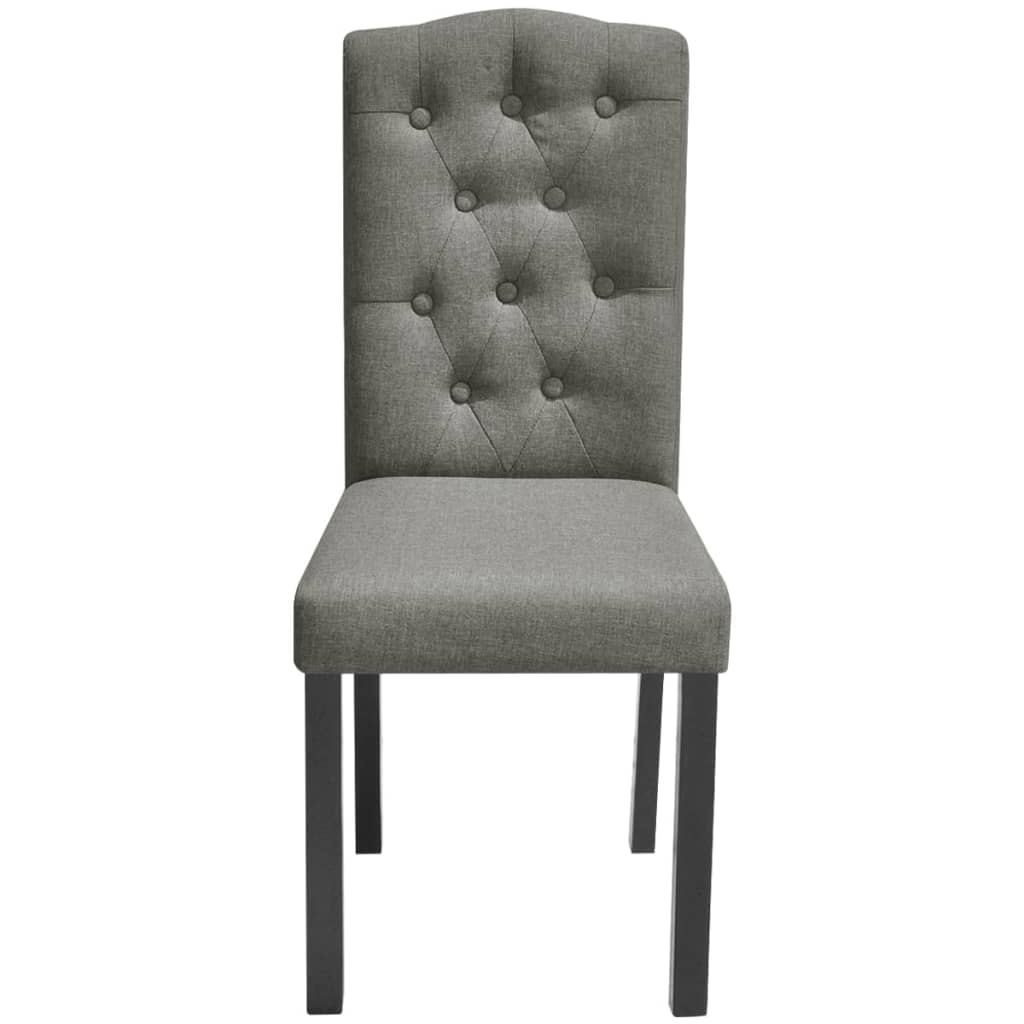 Dining Chairs 2 pcs Light Grey Fabric