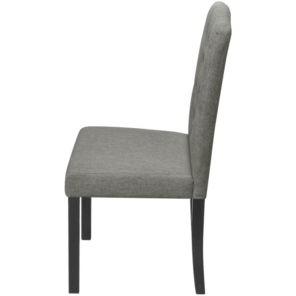 Dining Chairs 2 pcs Light Grey Fabric