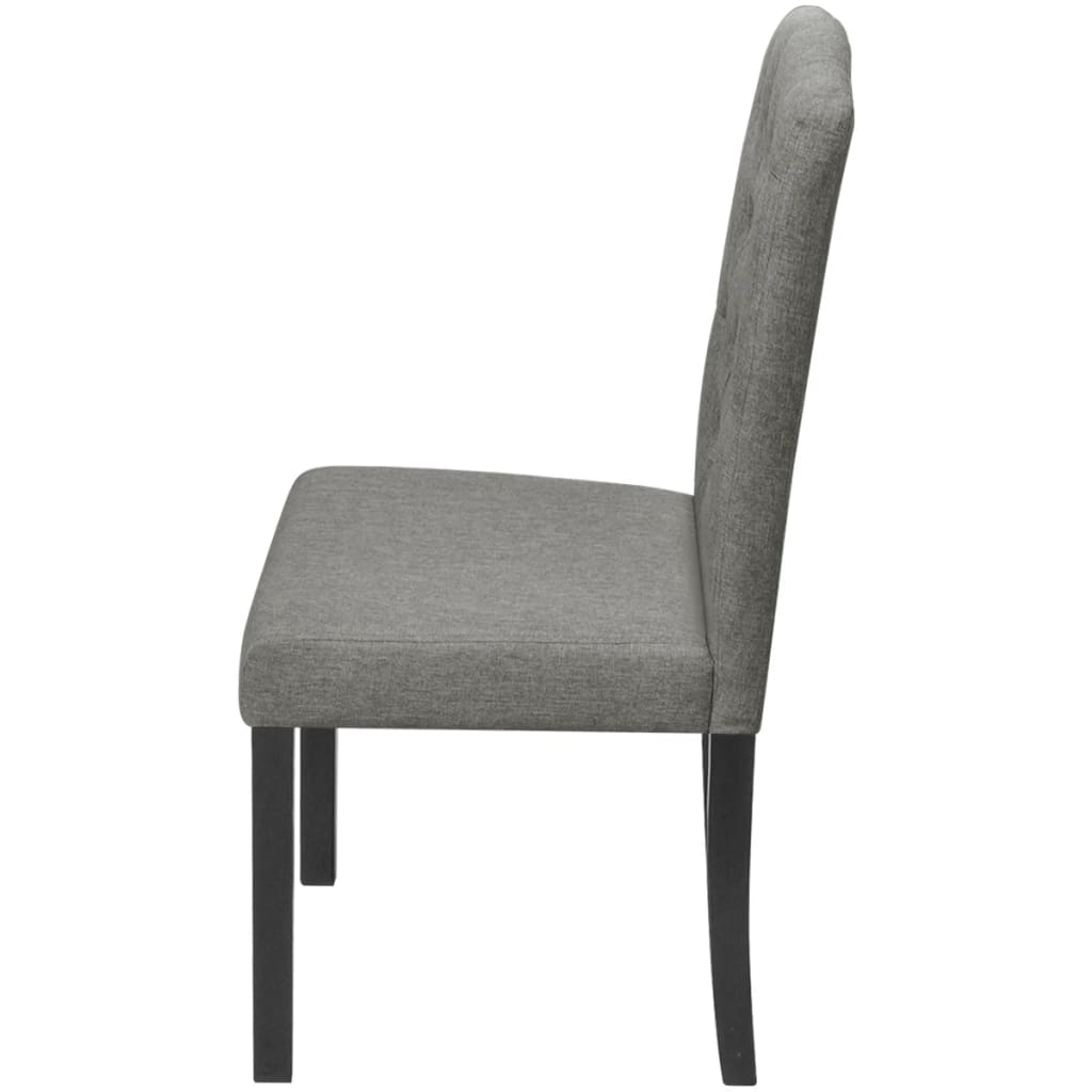 Dining Chairs 4 pcs Light Grey Fabric