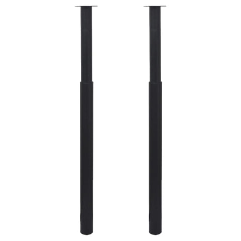 Telescopic Table Legs 2 pcs Black 710 mm-1100 mm