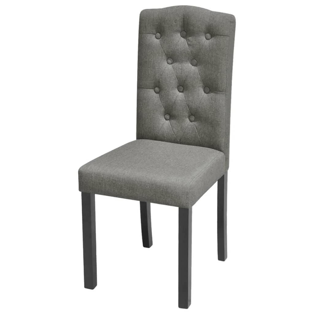 Dining Chairs 6 pcs Light Grey Fabric