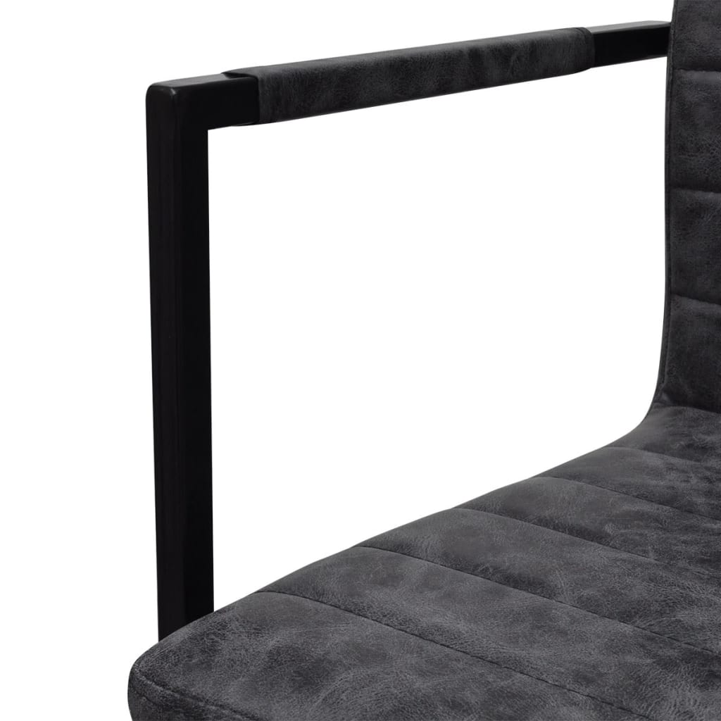 Dining Chairs 4 pcs faux Leather, Black