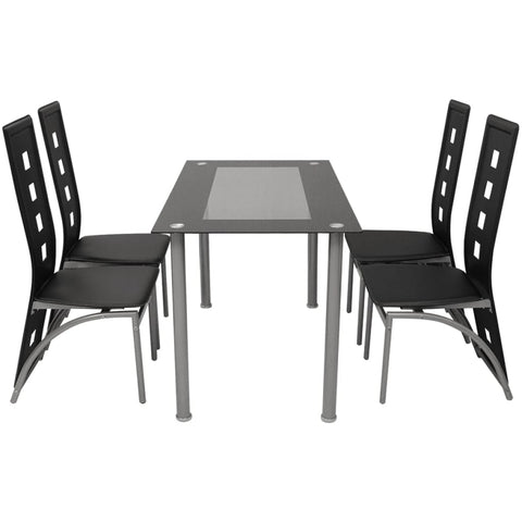 Five Piece Dining Set Black