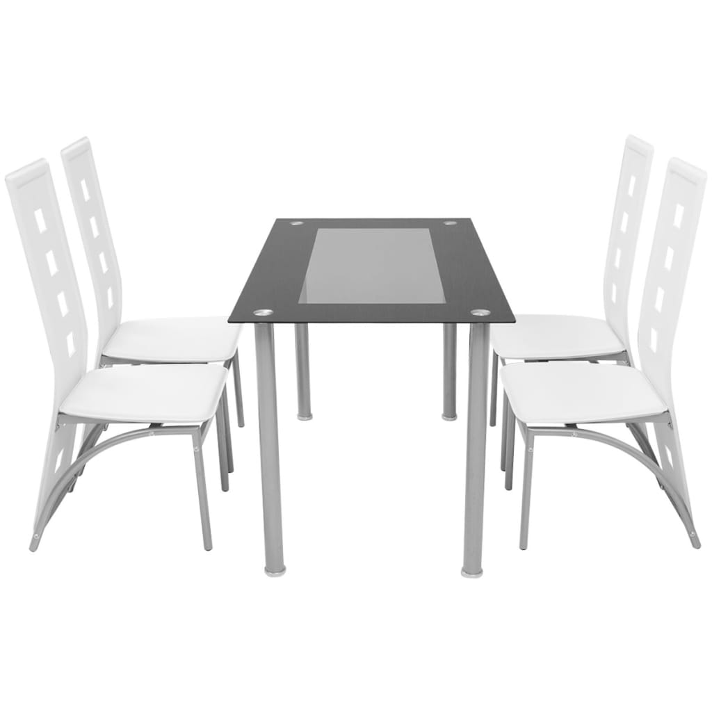 Five Piece Dining Set White