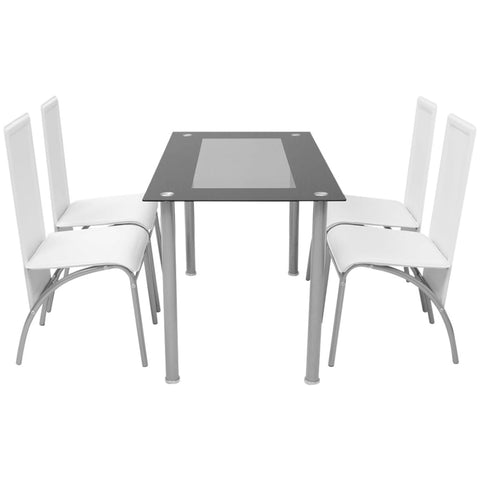 Five Piece Dining Set White