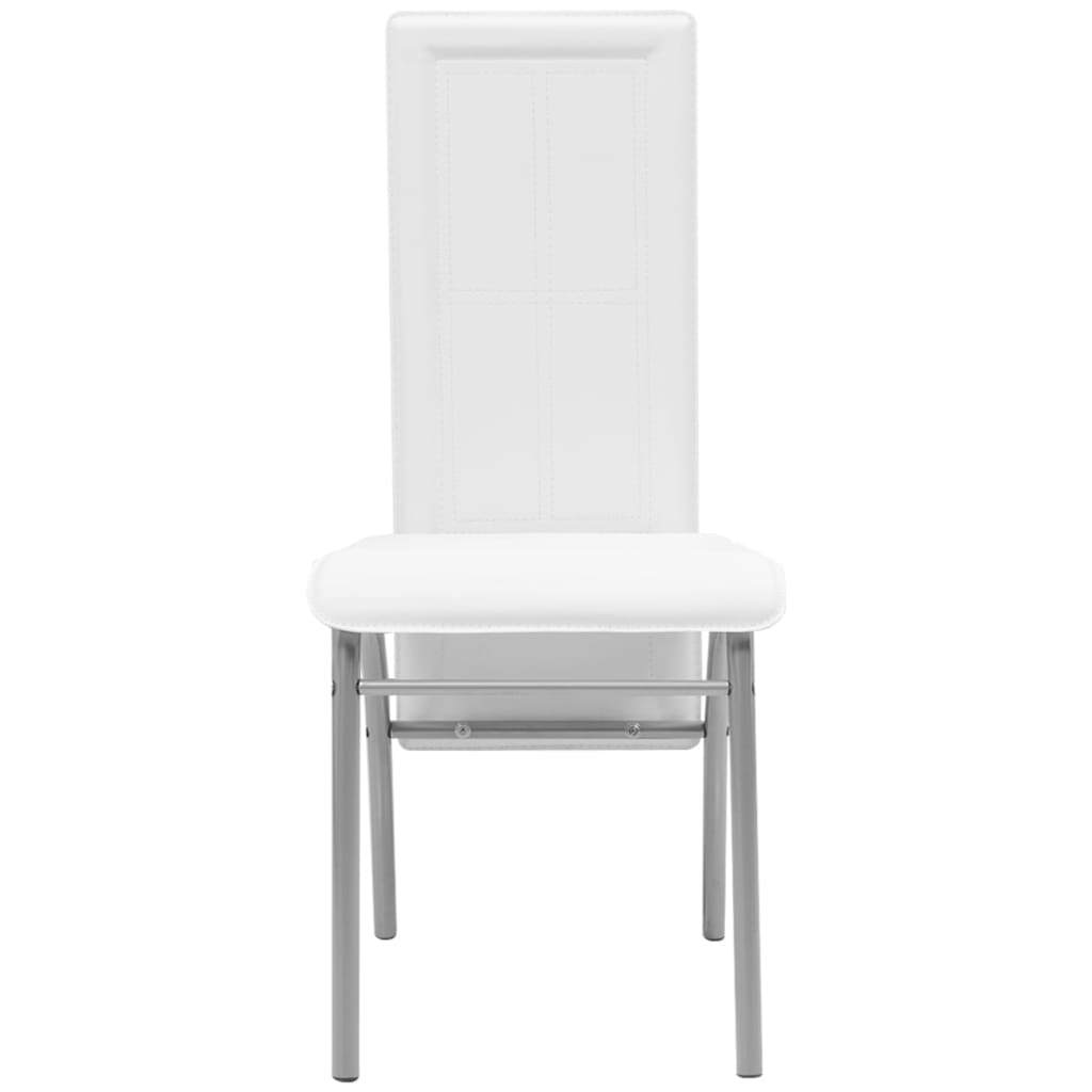 Dining 'Chairs 4 pcs White Faux Leather