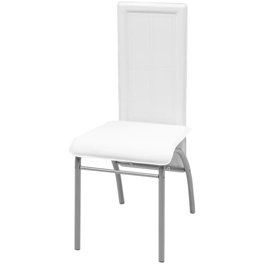 Dining 'Chairs 4 pcs White Faux Leather