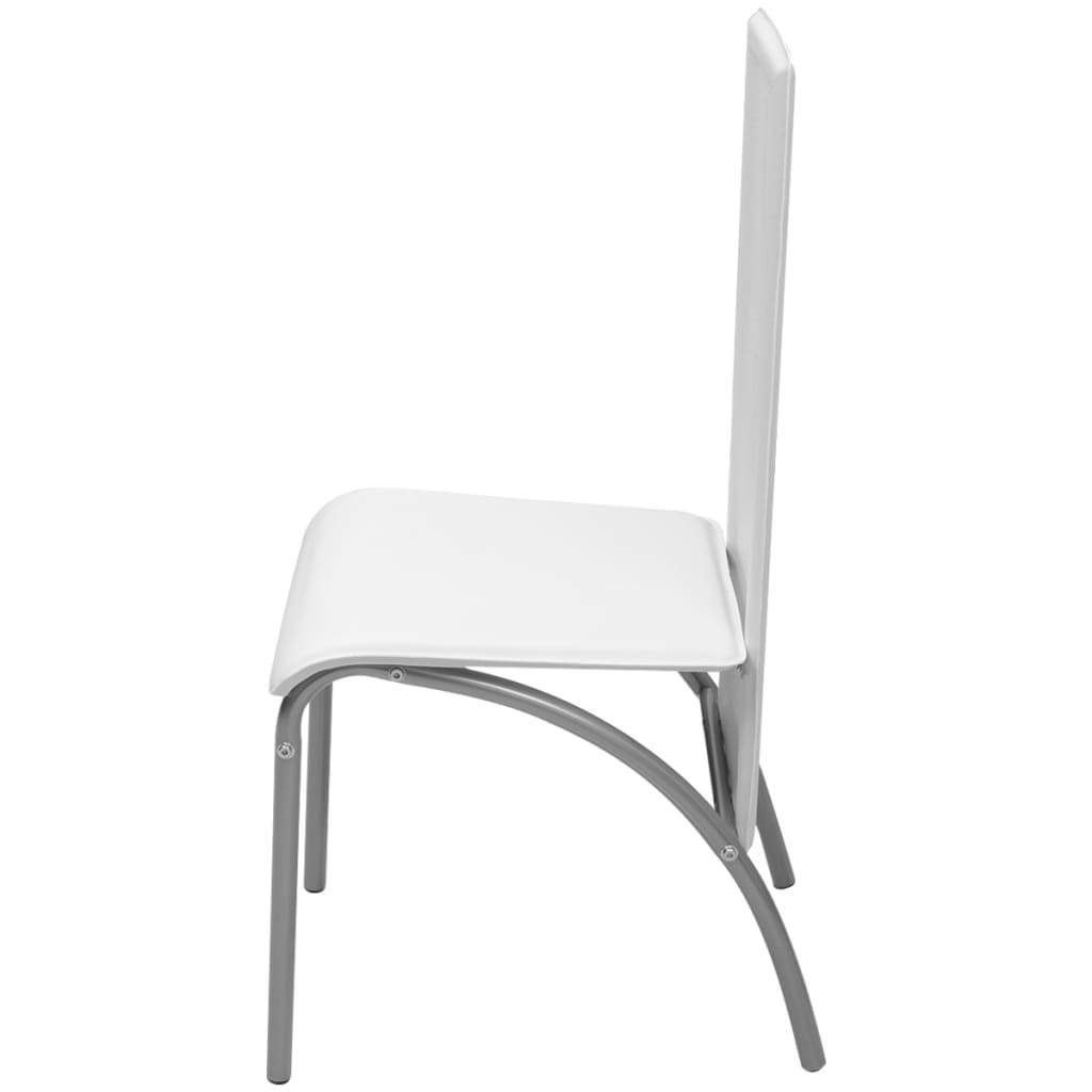 Dining 'Chairs 4 pcs White Faux Leather