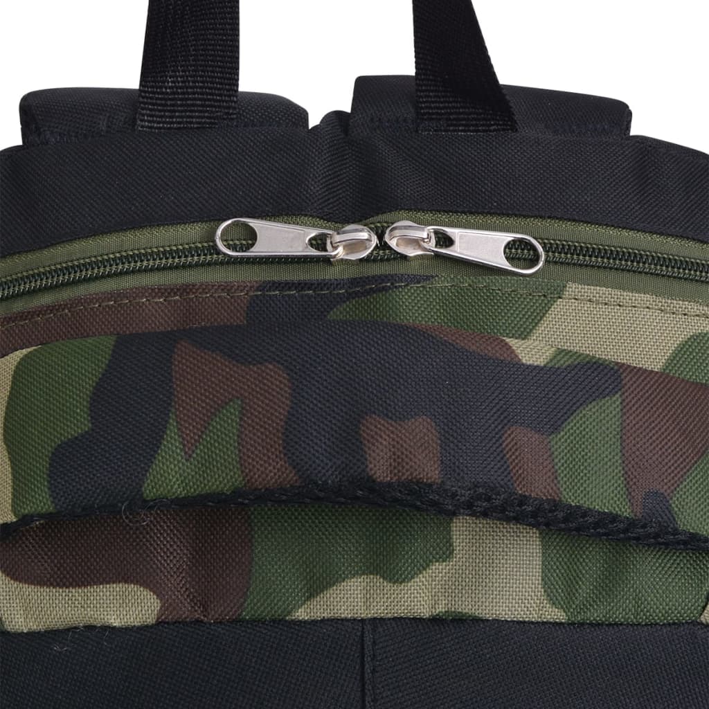 School Backpack 40 L Black and Camouflage