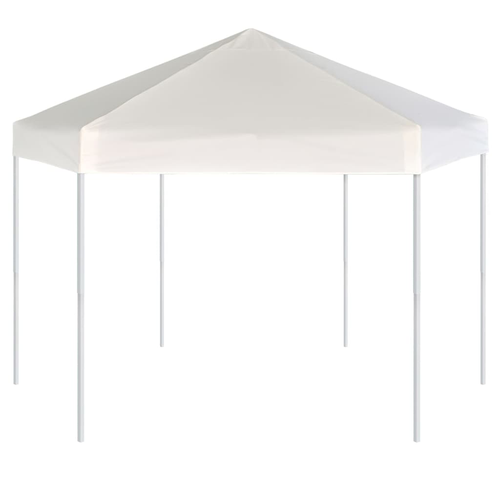 Hexagonal Pop-Up Marquee with 6 Sidewalls Cream White