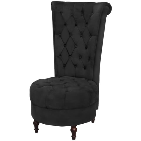 High Back Sofa Chair Black Fabric