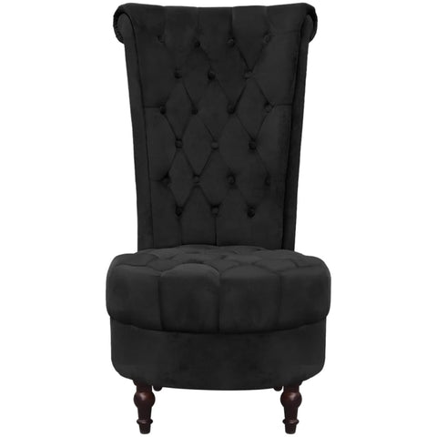 High Back Sofa Chair Black Fabric