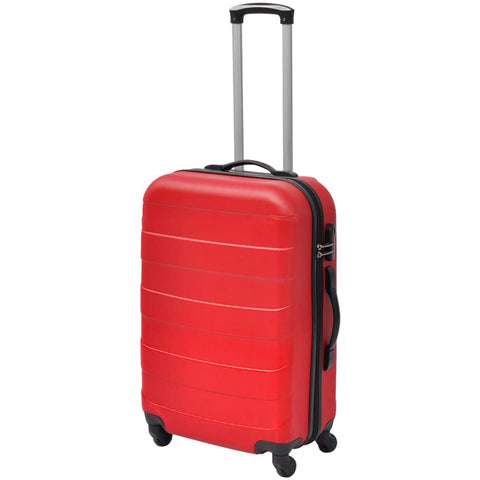 Three Piece Hardcase Trolley Set Red