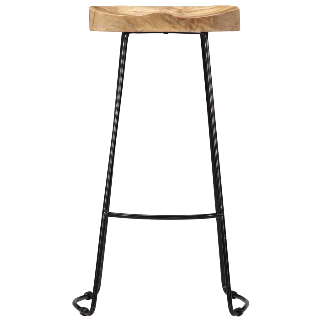 Bar Stools 2 Pcs Solid  Wood