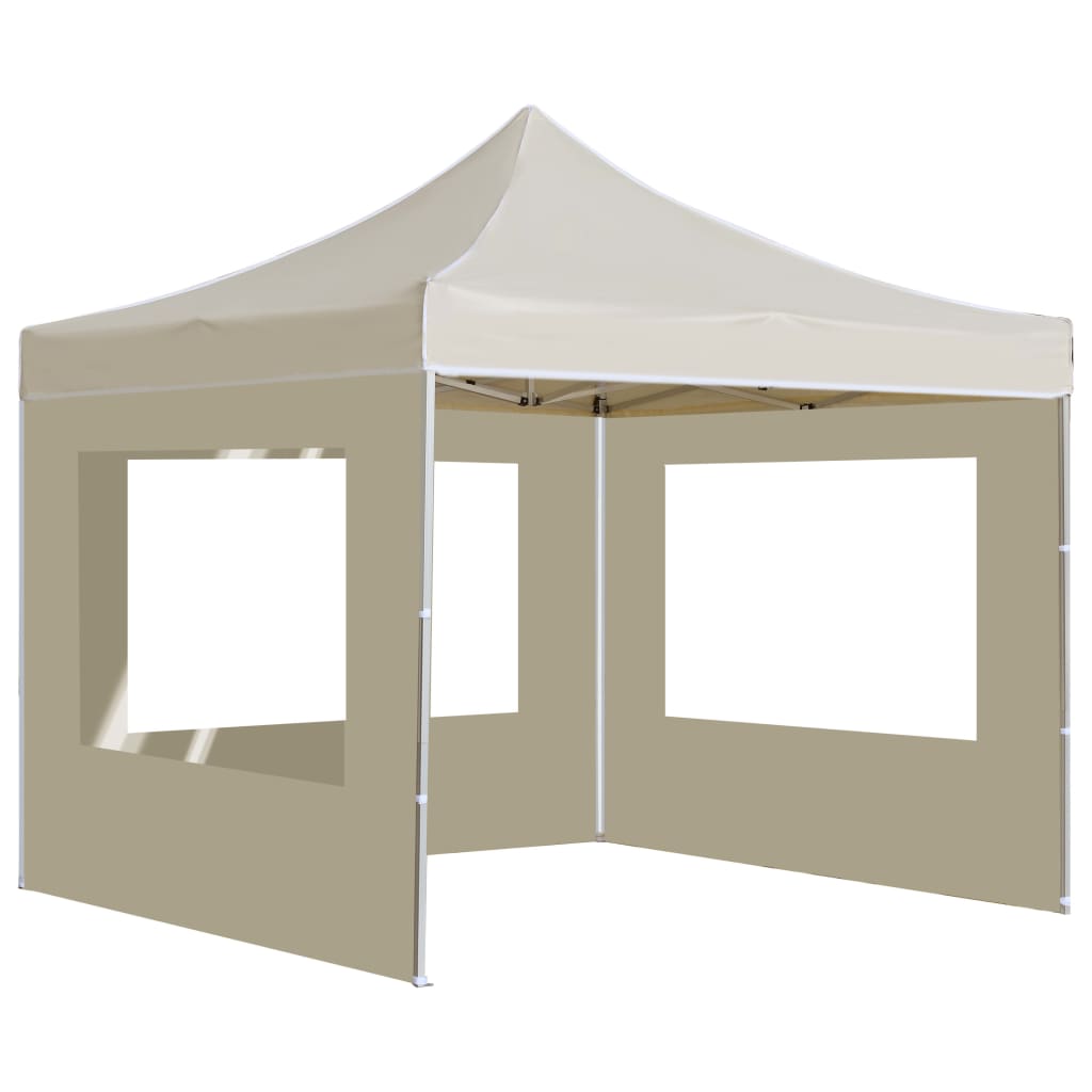 Professional Folding Party Tent with Walls Aluminium Cream