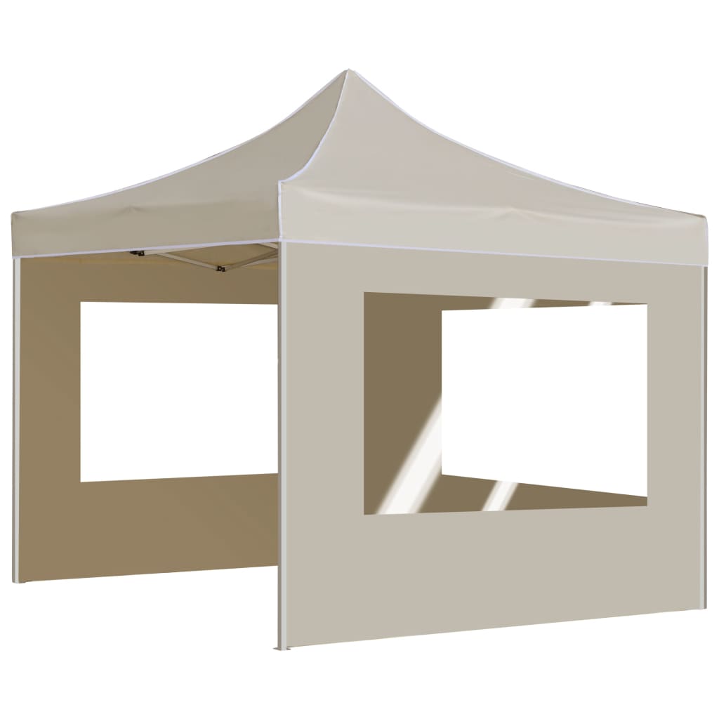 Professional Folding Party Tent with Walls Aluminium Cream