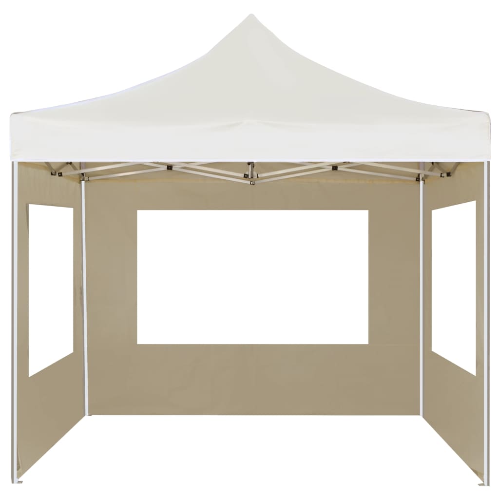 Professional Folding Party Tent with Walls Aluminium Cream