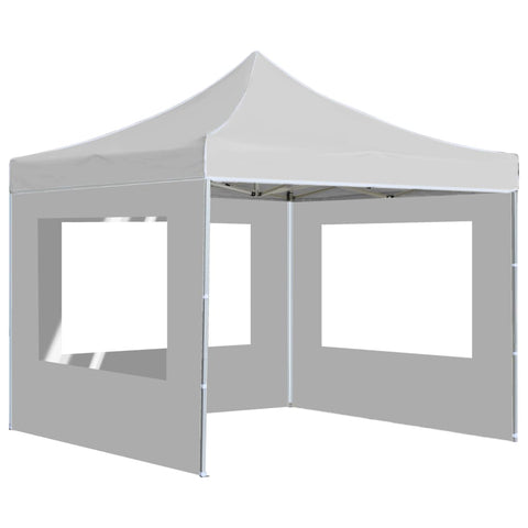 Professional Folding Party Tent with Walls Aluminium  White