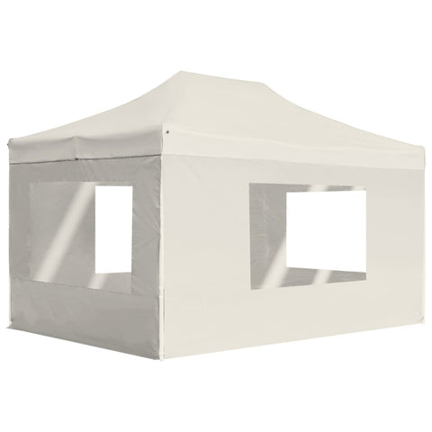 Professional Folding Party Tent with Walls Aluminium - Cream