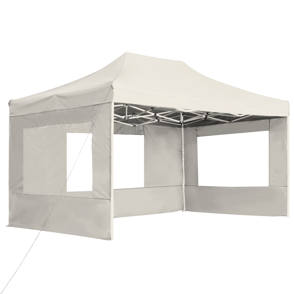 Professional Folding Party Tent with Walls Aluminium - Cream