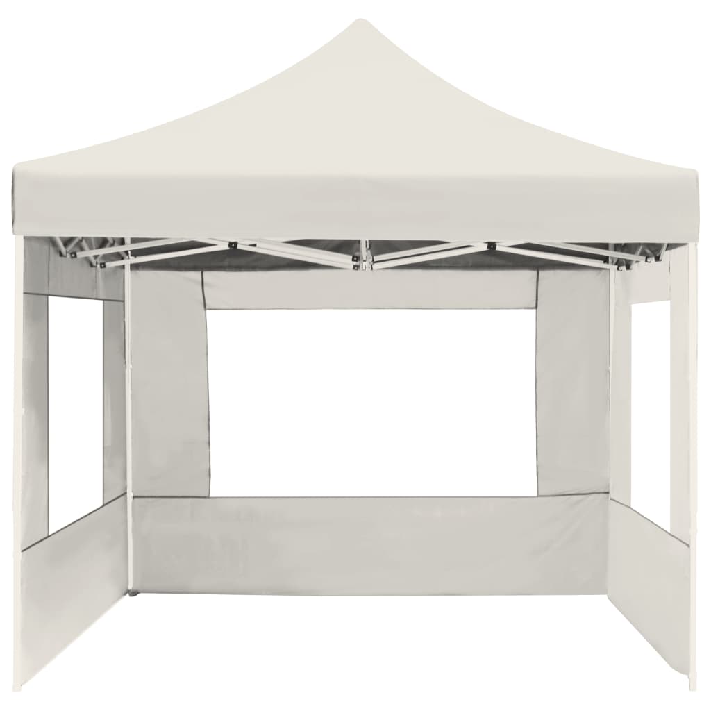 Professional Folding Party Tent with Walls Aluminium - Cream