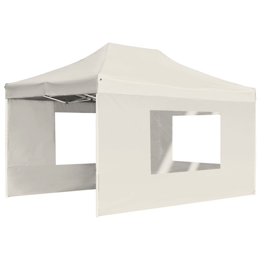 Professional Folding Party Tent with Walls Aluminium - Cream