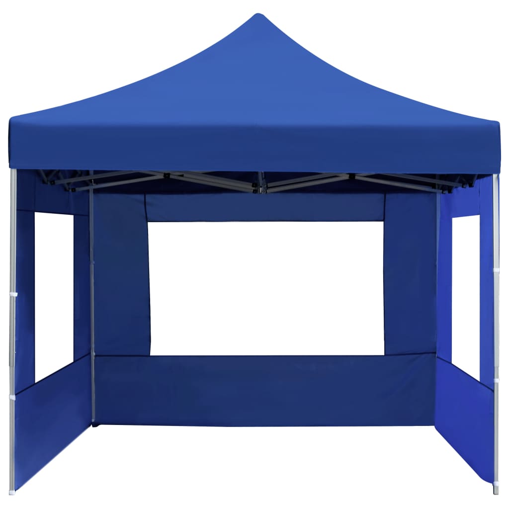 Professional Folding Party Tent with Walls Aluminium - Blue