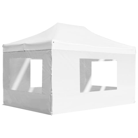 Professional Folding Party Tent with Walls Aluminium White