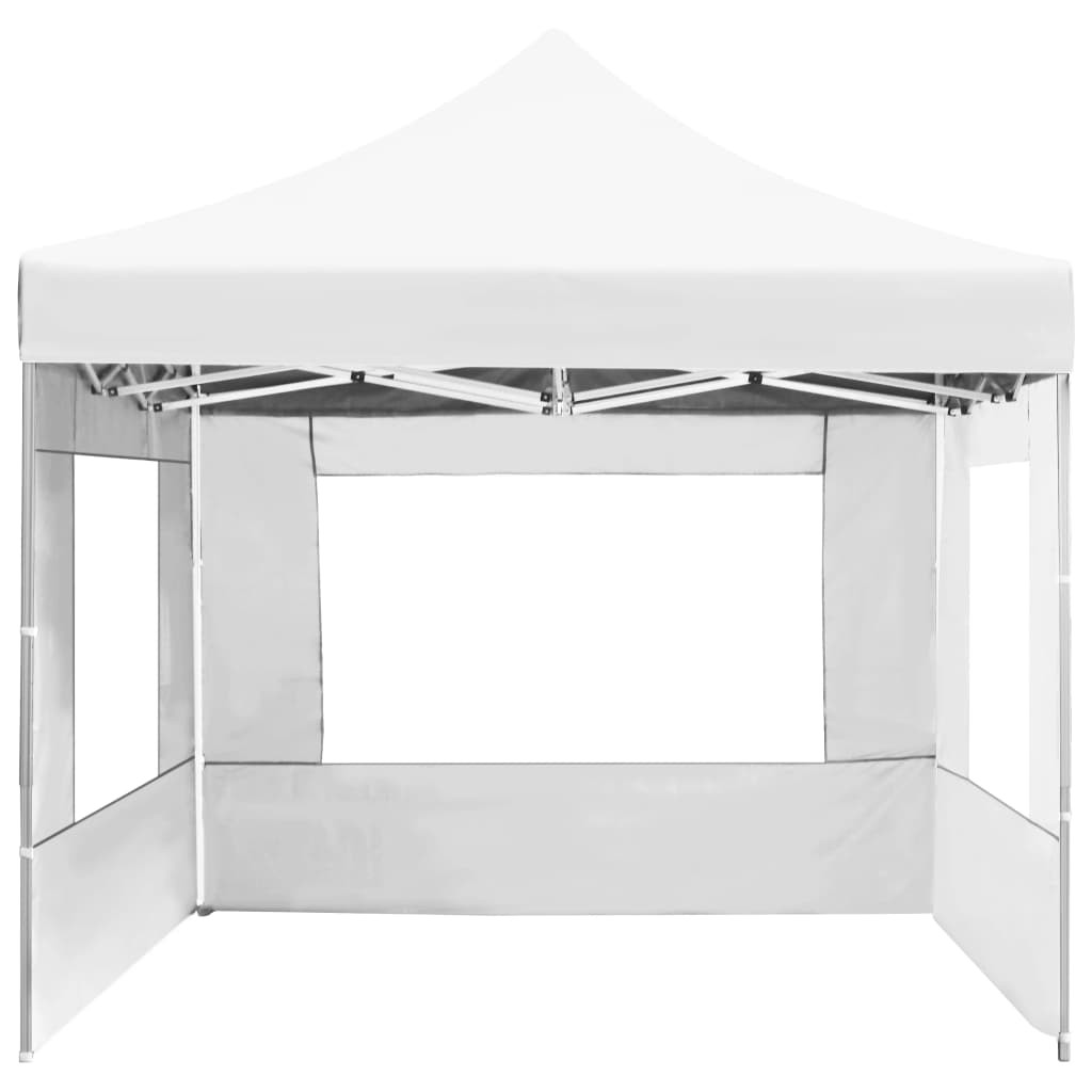 Professional Folding Party Tent with Walls Aluminium White