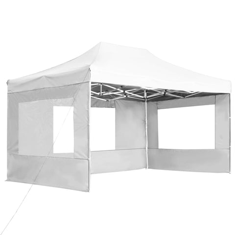 Professional Folding Party Tent with Walls Aluminium White