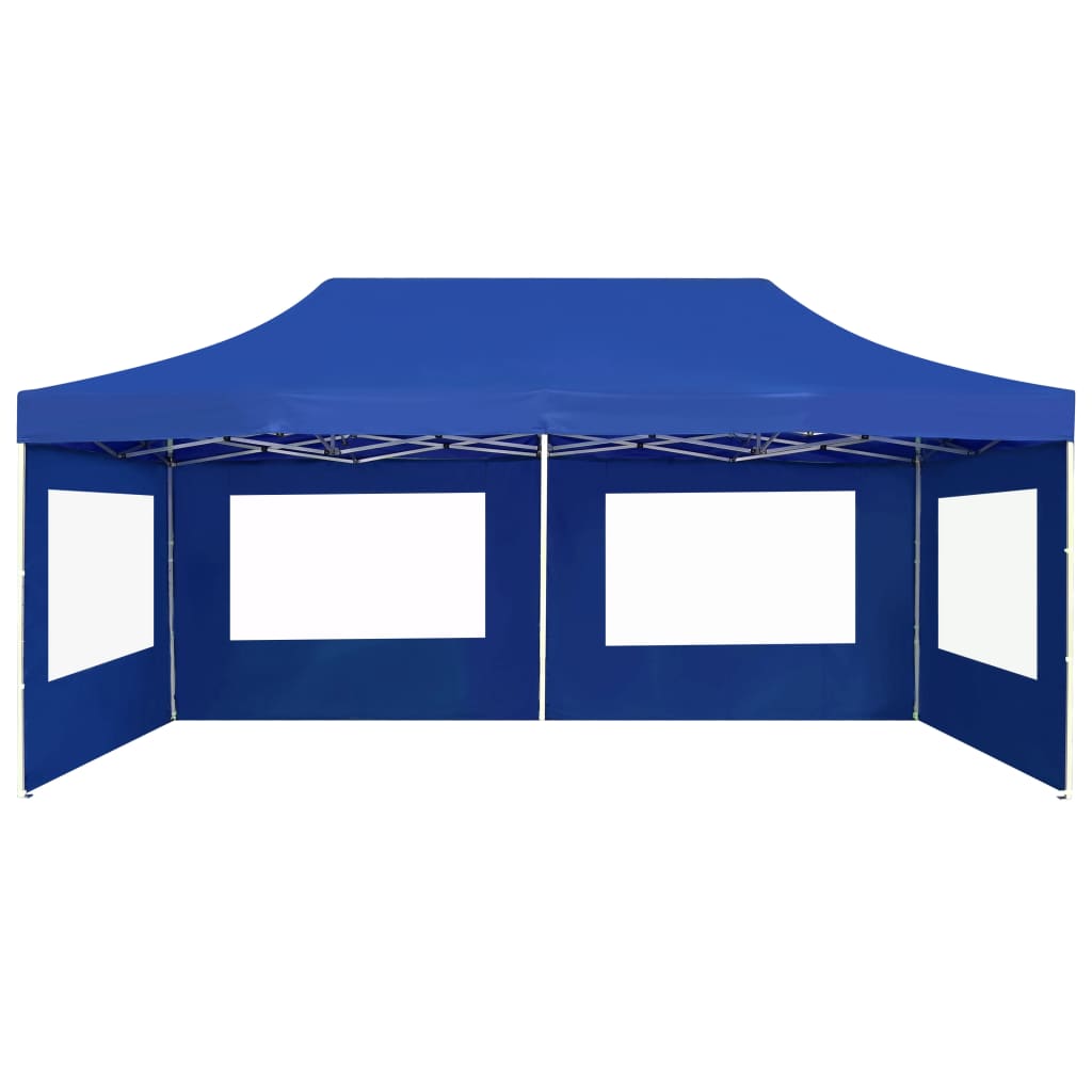 Professional Folding Party Tent with Walls Aluminium, Blue