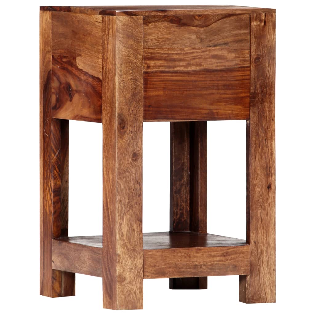 Bedside Cabinet Solid Sheesham Wood