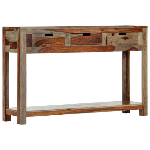 Console Table with 3 Drawers Solid Sheesham Wood