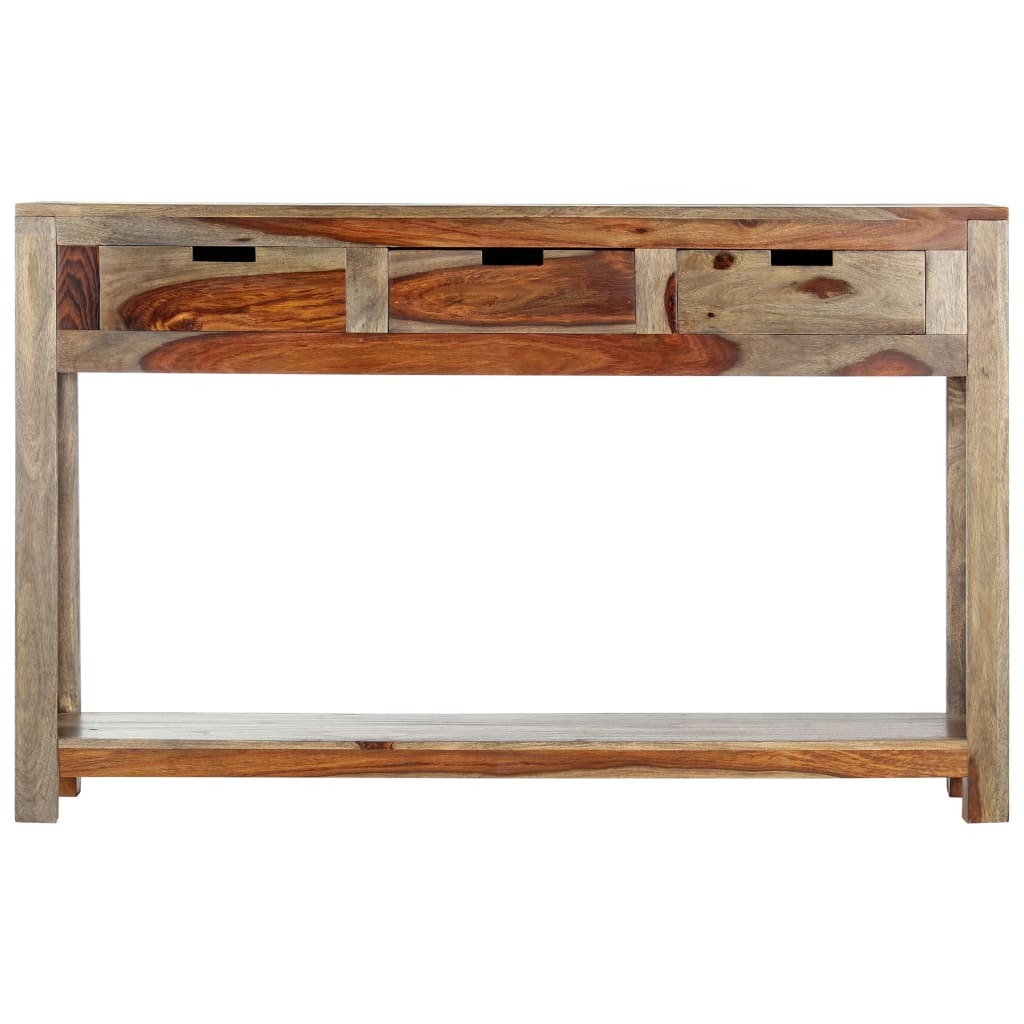 Console Table with 3 Drawers Solid Sheesham Wood