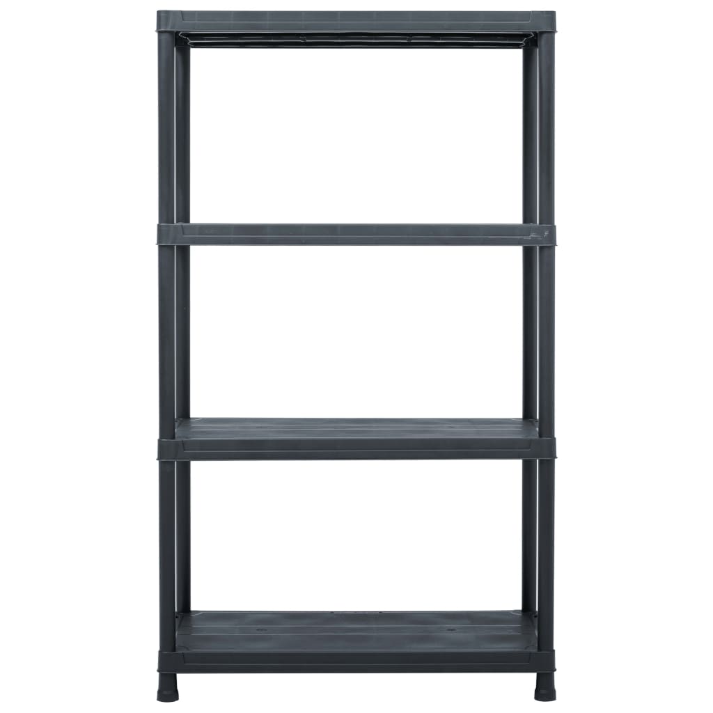 Storage Shelf Rack Black 200 kg Plastic