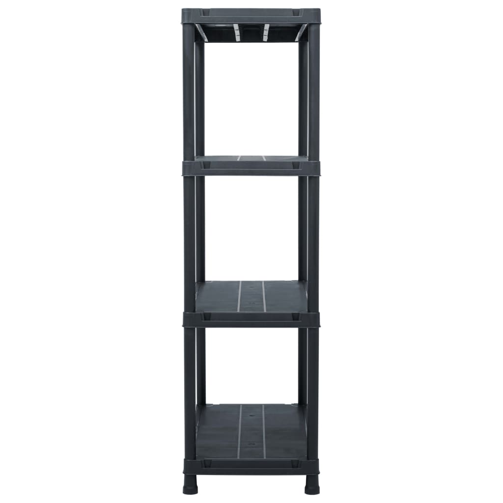 Storage Shelf Rack Black 200 kg Plastic