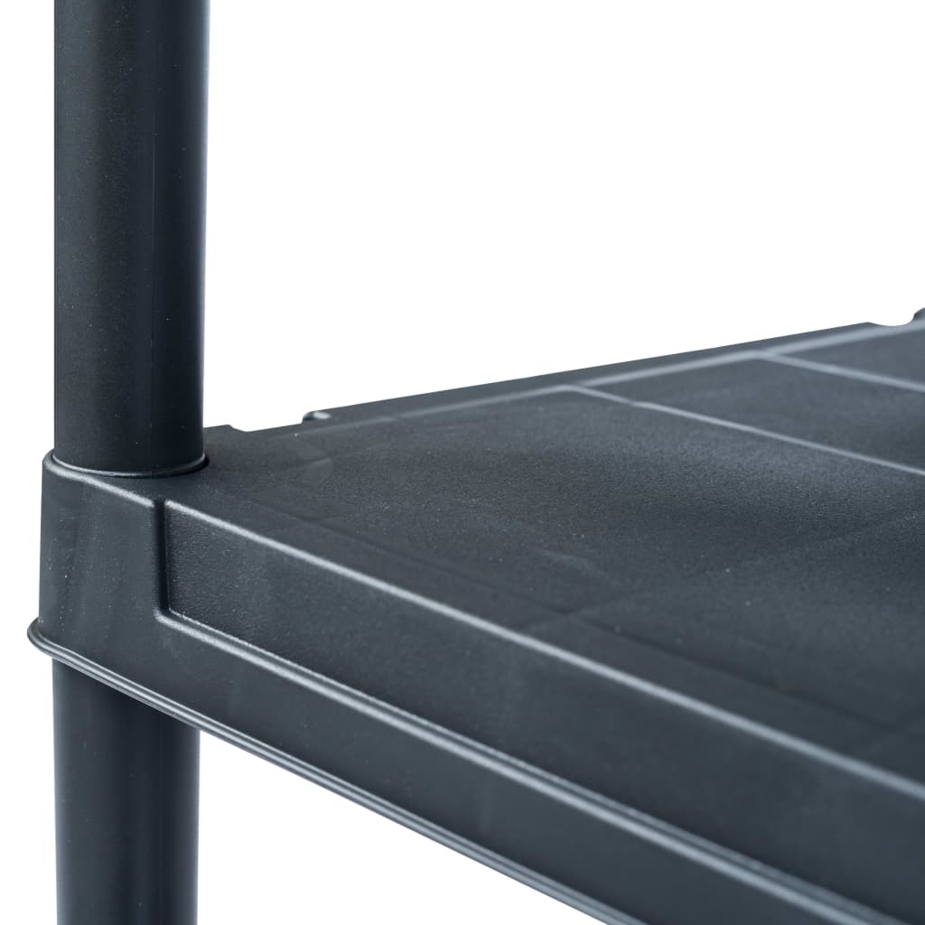 Storage Shelf Rack Black 200 kg Plastic