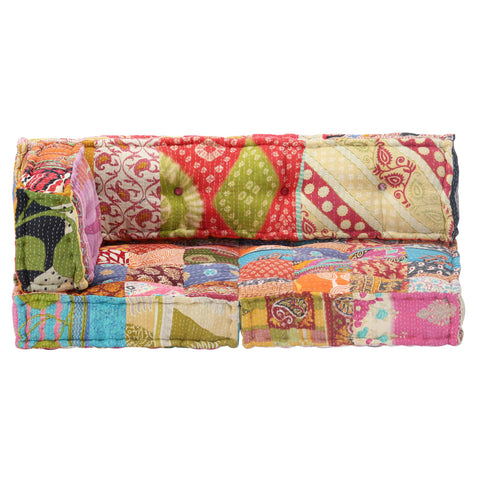 Pallet Sofa Cushion Multicolour Fabric Patchwork