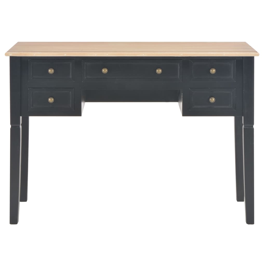 Writing Desk Black Wood