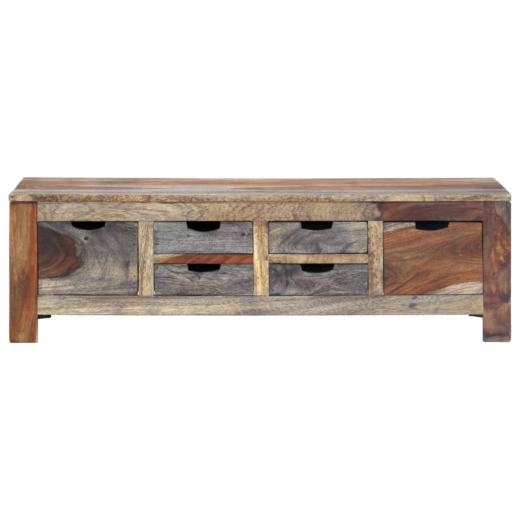 Coffee Table Solid Sheesham Wood Grey