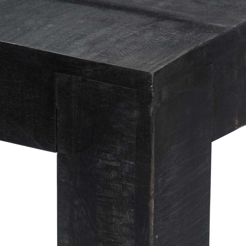 Dining Table Black  Solid Mango Wood