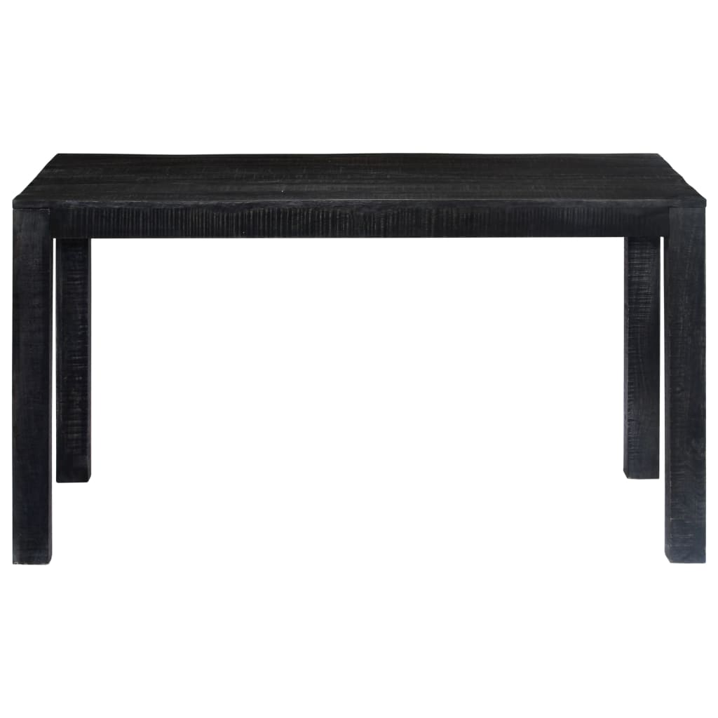 Dining Table Black Solid Mango Wood