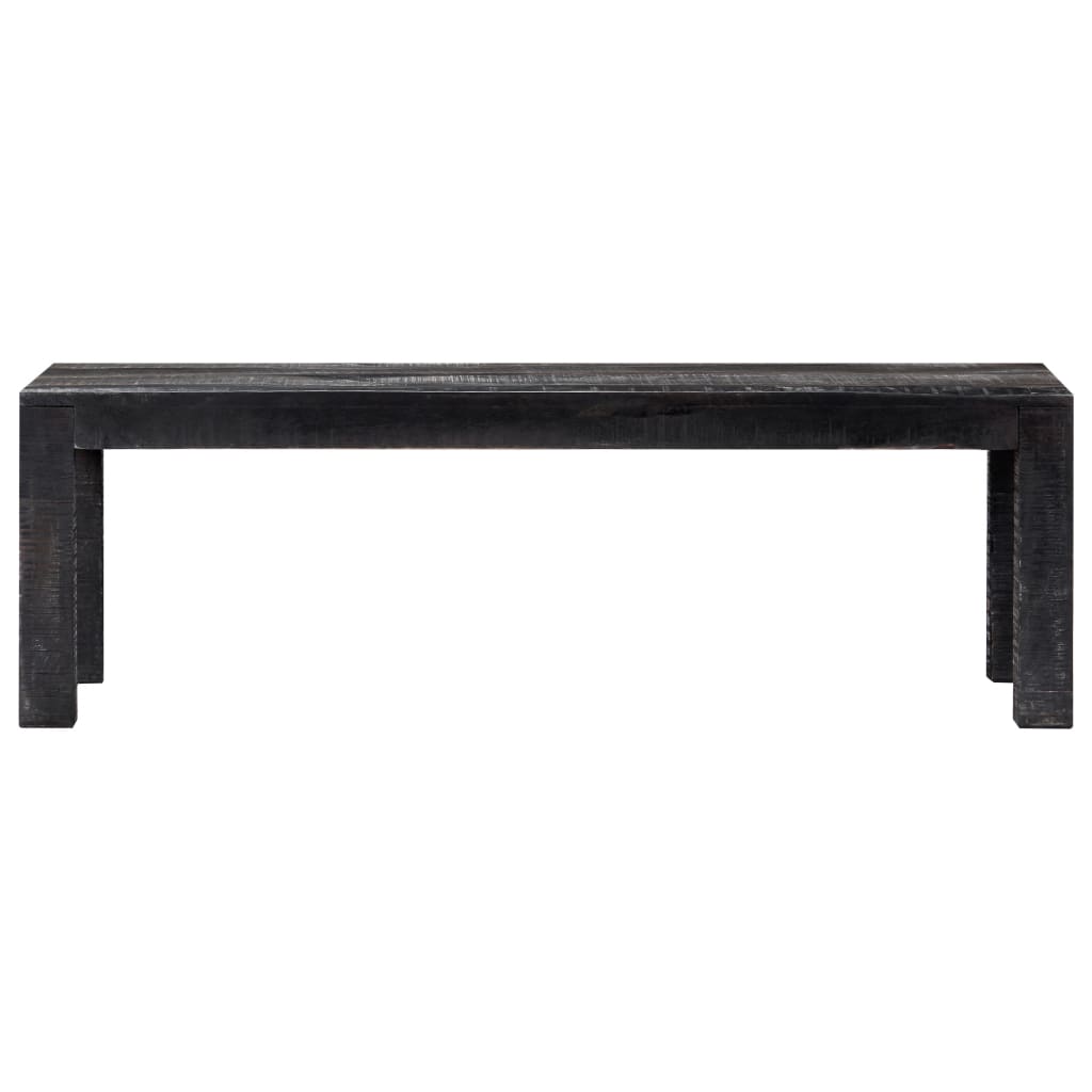 Coffee Table Solid Mango Wood Black