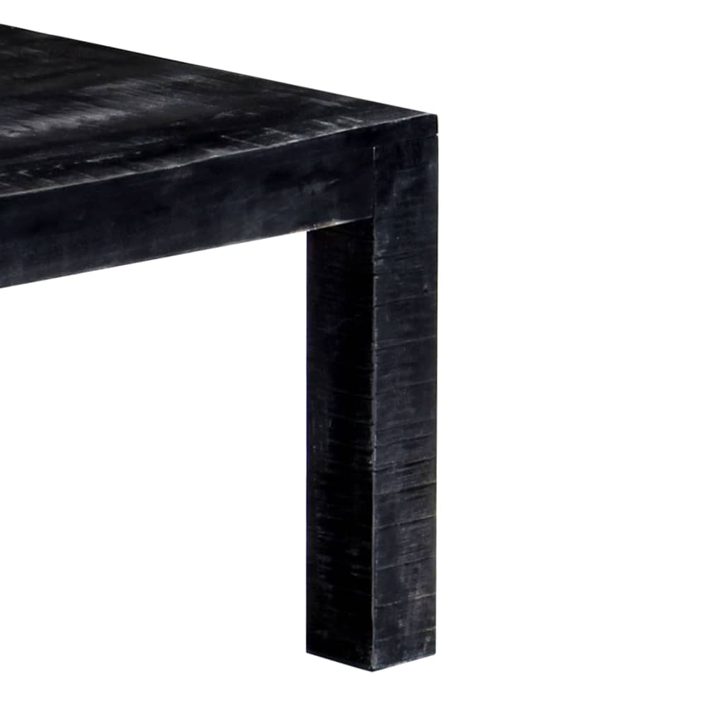 Coffee Table Solid Mango Wood Black