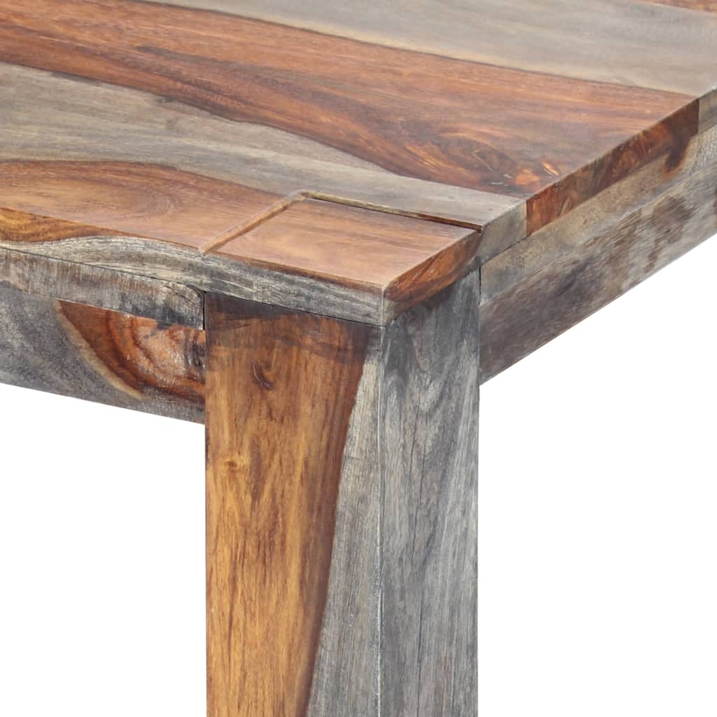 Dining Table Solid Sheesham Wood Grey