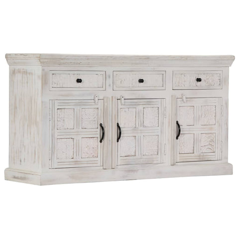 Sideboard 3 Doors Mango Wood White