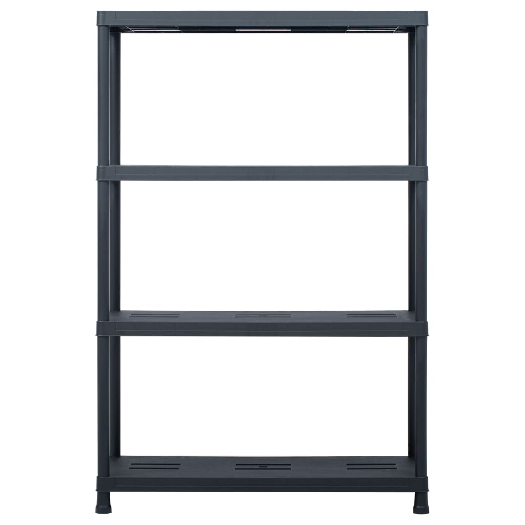 Storage Shelf Racks 2 pcs Black 220 kg Plastic